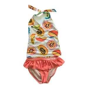 Tea Collection Tropical Fruit Tankini And Ruffle Bottoms 8y